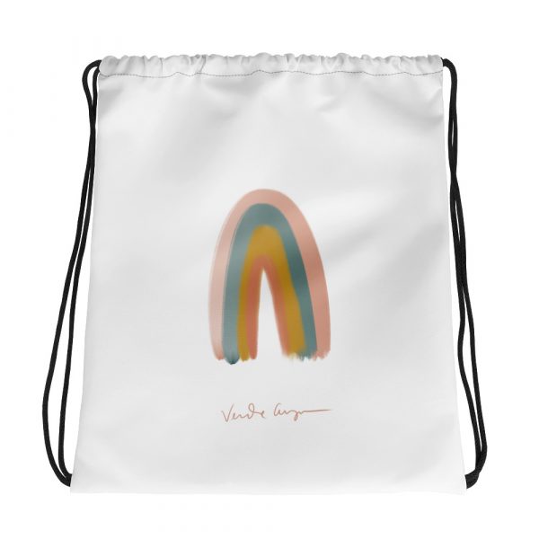 Rainbow drawstring bag